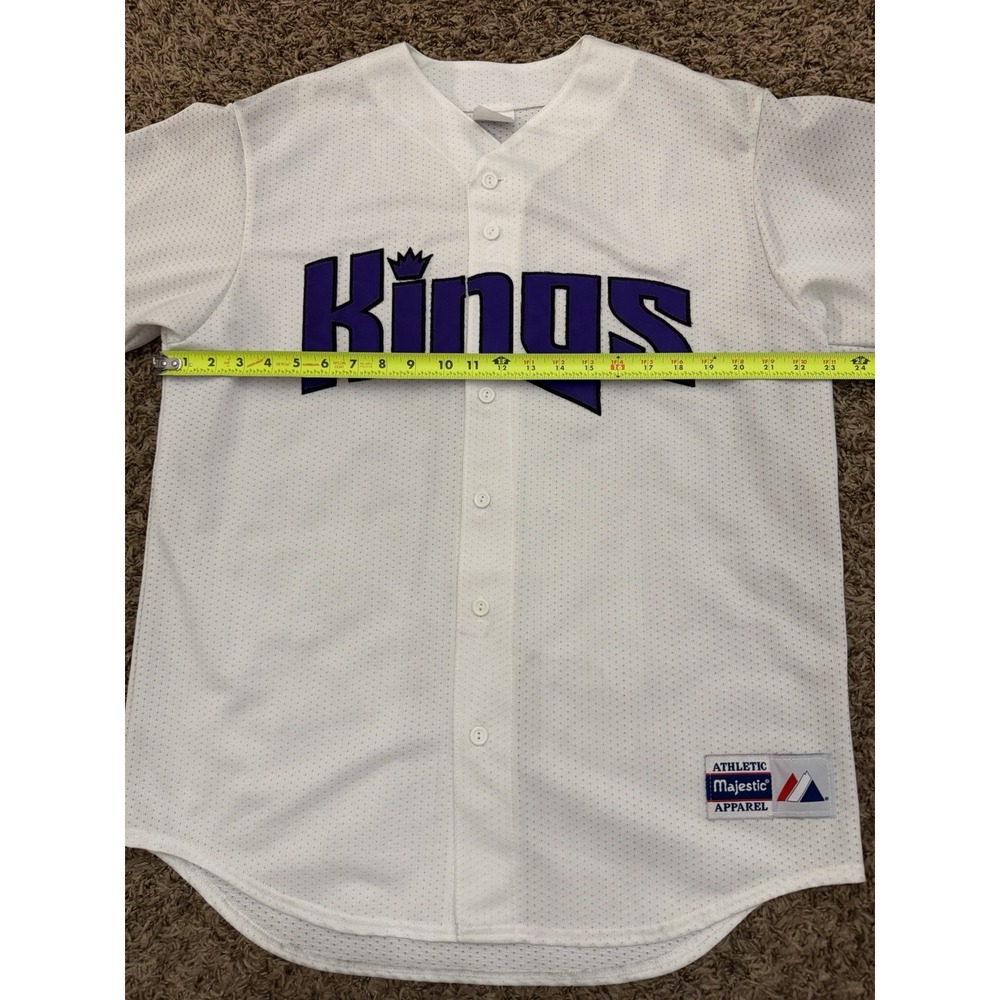 Rare Vintage Majestic Sacramento Kings Baseballs Jersey USA Men's Size Large - Picture 5 of 6